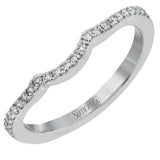 This intricate vintage-inspired engagement ring has two accent sapphire side stone totaling .25 ctw, while .33 ctw of white diamonds sparkle on the rest of the setting.