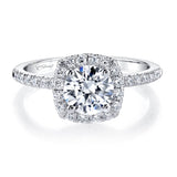 14 KT White Gold Engagement Ring With 0.38 ctw