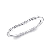 Wedding Band 14 KT White Gold With 0.06 ctw