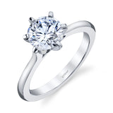 14 KT White Gold Engagement Ring 