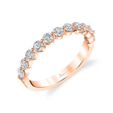 0.75TW 1-PRONG DIAMOND BAND 18K RG 