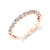 0.42TW 1-PRONG DIAMOND BAND 18K RG