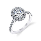 Oval Cut Classic Halo Engagement Ring - Jacalyn