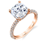 Cushion Cut Classic Pave Engagement Ring - Jayla