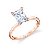 Radiant Cut Solitaire Engagement Ring - Dominique