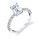 Emerald Cut Classic Engagement Ring - Athena