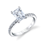 Radiant Cut Classic Engagement Ring - Vanessa