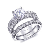 14 KT White Gold Engagement Ring With 1.08 ctw