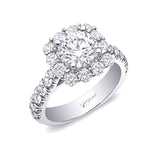 14 KT White Gold Engagement Ring With 1.4 ctw