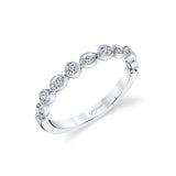 14 KT White Gold Fashion Band With 0.17 ctw