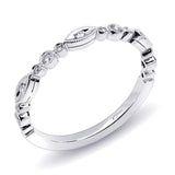 14 KT White Gold Fashion Band With 0.11 ctw