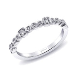 14 KT White Gold Fashion Band With 0.19 ctw