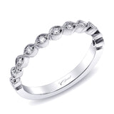 14 KT White Gold Fashion Band With 0.17 ctw