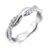 14 KT White Gold Fashion Band With 0.24 ctw