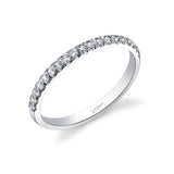 Wedding Band 14 KT White Gold With 0.19 ctw