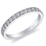 Wedding Band 14 KT White Gold With 0.32 ctw