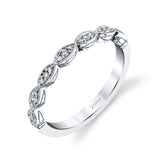 14 KT White Gold Fashion Band With 0.13 ctw