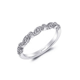 14 KT White Gold Fashion Band With 0.16 ctw