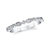 14 KT White Gold Fashion Band With 0.08 ctw