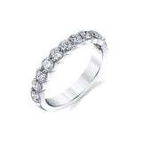 Wedding Band 14 KT White Gold With 0.76 ctw