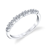 14 KT White Gold Fashion Band With 0.13 ctw