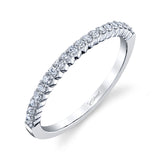 Wedding Band 14 KT White Gold With 0.2 ctw