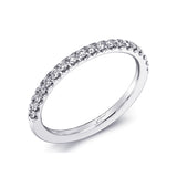 Wedding Band 14 KT White Gold With 0.21 ctw