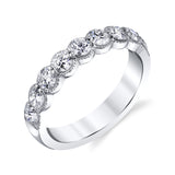 Wedding Band 14 KT White Gold With 1.01 ctw