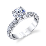 14 KT White Gold Engagement Ring With 0.75 ctw