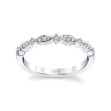 14 KT White Gold Fashion Band With 0.07 ctw