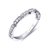 14 KT White Gold Fashion Band With 0.2 ctw